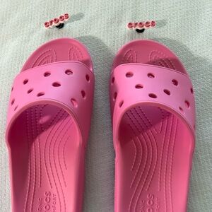 Crocs Classic Slides, Taffy Pink, Size 10, NWT